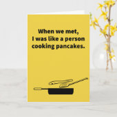 Drehend Pfannkuchen - Jahrestag Karte (Gelbe Blume)