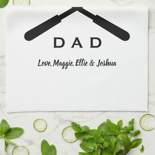 Drehend Phantastischer Vater | Geschenk Väter Männ Geschirrtuch (Gefaltet)