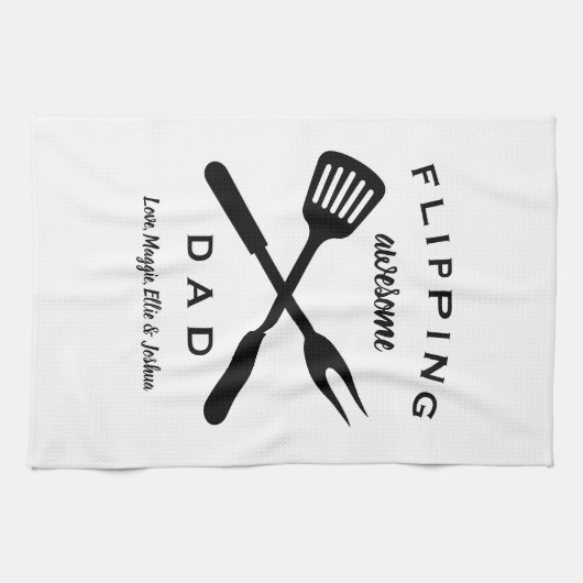 Drehend Phantastischer Vater | Geschenk Väter Männ Geschirrtuch (Horizontal)