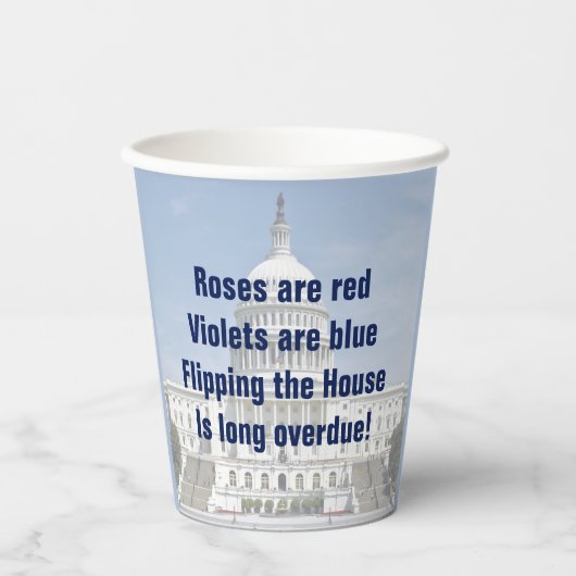 Drehend Repräsentantenhaus Pappbecher (Vorderseite)