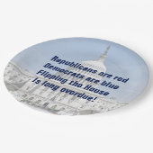 Drehend Repräsentantenhaus Pappteller (Schrägansicht)