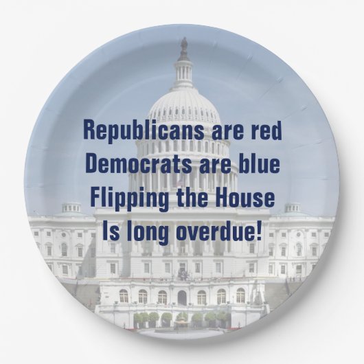 Drehend Repräsentantenhaus Pappteller (Vorderseite)