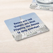 Drehend Repräsentantenhaus Rechteckiger Pappuntersetzer (angewinkelt)