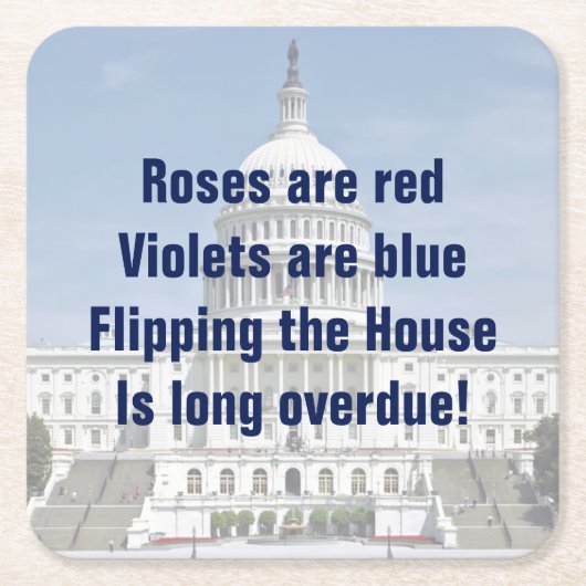 Drehend Repräsentantenhaus Rechteckiger Pappuntersetzer (Vorderseite)