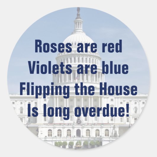 Drehend Repräsentantenhaus Runder Aufkleber (Vorderseite)