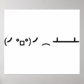 Drehend Tabelle Drehend Ascii Emoticon Poster (Vorne)