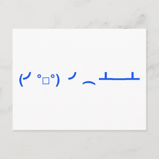 Drehend Tische Emoticon Meme Postkarte (Vorderseite)