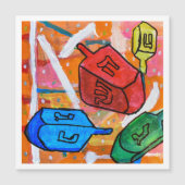 Drehende Dreidels Magnetkarte (Vorderseite)