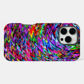 Drehende Farben-Zickzack-Muster iPhone Hülle (Rückseite (Horizontal))