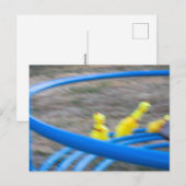 Drehende Gummihühner Postkarte (Vorne/Hinten)