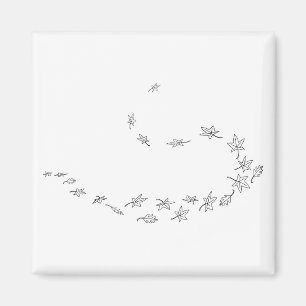 Drehende Herbstblätter Magnet