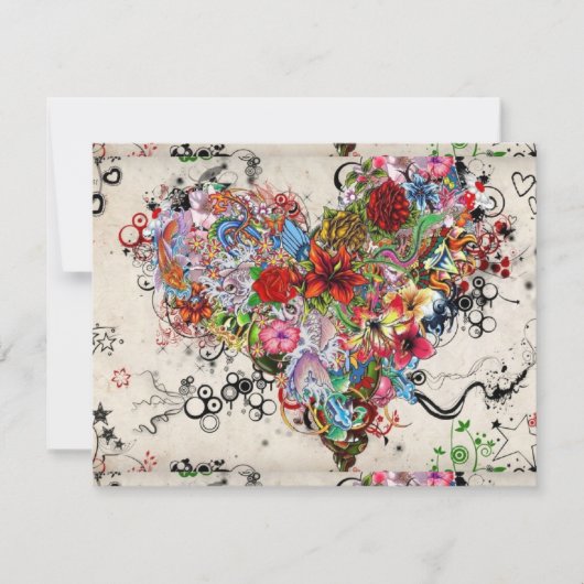 Drehende Herzmuster Feiertagskarte (Vorderseite)