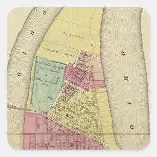 Drehende Insel Quadratischer Aufkleber