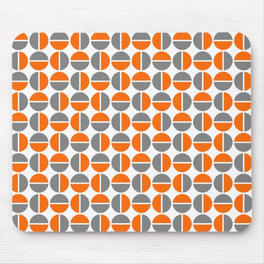 Drehende Kreise - orange und grau Mousepad (Vorne)
