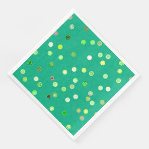 Drehende Punkte-Spiralen Grüne Papier-Partyserviet Serviette