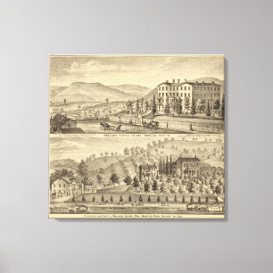 Drehende weibliche Uni, drehend Leinwanddruck