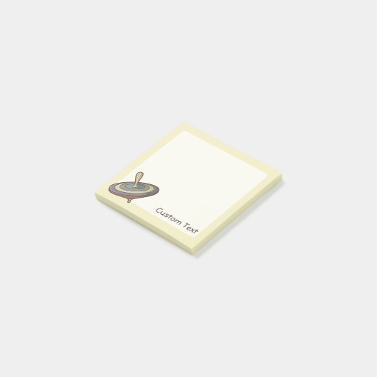 Drehender Kreisel Post-it Klebezettel (angewinkelt)