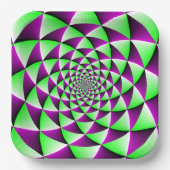 Drehender optischer Täuschungseffekt Pappteller (Vorderseite)