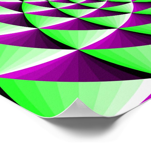 Drehender optischer Täuschungseffekt Poster (Ecke)