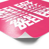 Drehender Text Minimal Poster – Rosa Edition (Ecke)