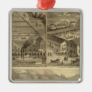 Drehendes Iron Works Wheeling Iron und Nail Ornament Aus Metall