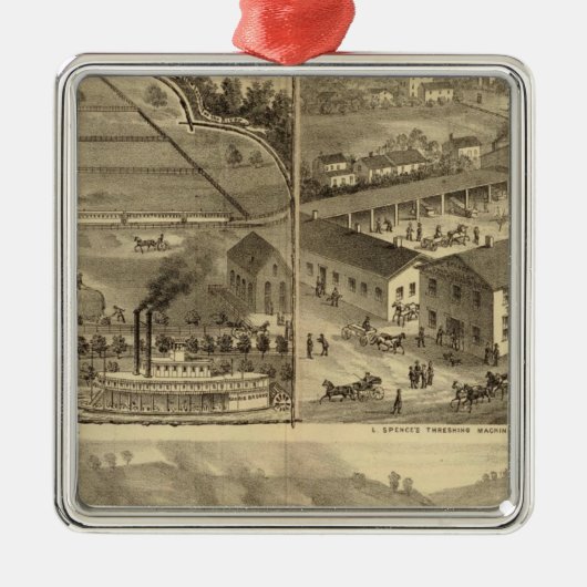 Drehendes Iron Works Wheeling Iron und Nail Ornament Aus Metall (Vorne)