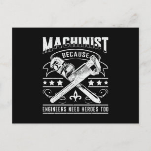 Dreher CNC-Dreher Maschinenmechaniker Geschenkidee Postkarte