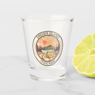 Dreher Island Staat Park South Carolina Abzeichen Schnapsglas