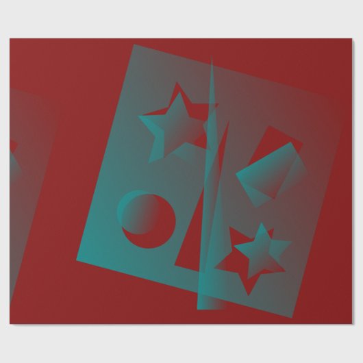 Drehgeometrie Geschenkpapier (Flach)