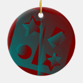 Drehgeometrie Keramik Ornament (Hinten)