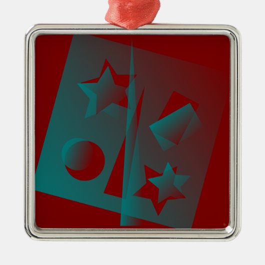 Drehgeometrie Ornament Aus Metall (Vorne)