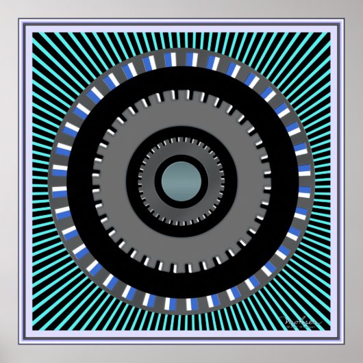 Drehgestänge auf Rädern optische Illusion Poster (Vorne)