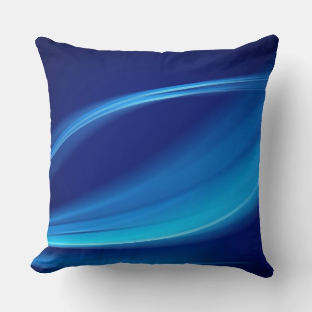 Drehkissen - Abstrakt Clear Blue Kissen (Vorderseite)