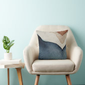 Drehkissen - Abstraktes blaubraunes Muster Kissen (Stuhl )