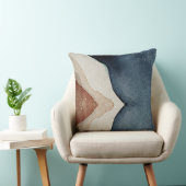 Drehkissen - Abstraktes blaubraunes Muster Kissen (Stuhl )