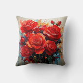 Drehkissen - Die Rote Rosen-Artwork Kissen (Rückseite)