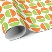 Drehkreise - grün und orange geschenkpapier (Rolleneckpunkt)