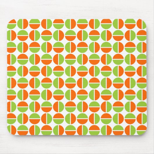 Drehkreise - grün und orange mousepad (Vorne)