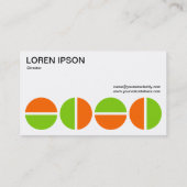 Drehkreise - orange und grün visitenkarte (Rückseite)