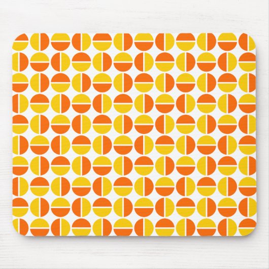 Drehkreise - orange und orange mousepad (Vorne)