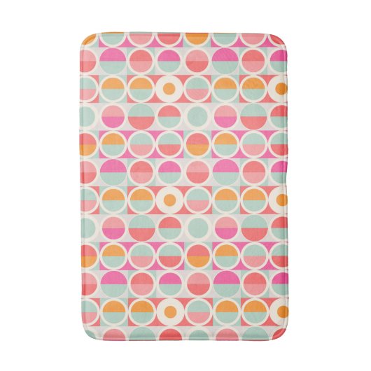 Drehkreuz-Muster in heiß rosa Retro Badematte (Vorderseite Vertikal)