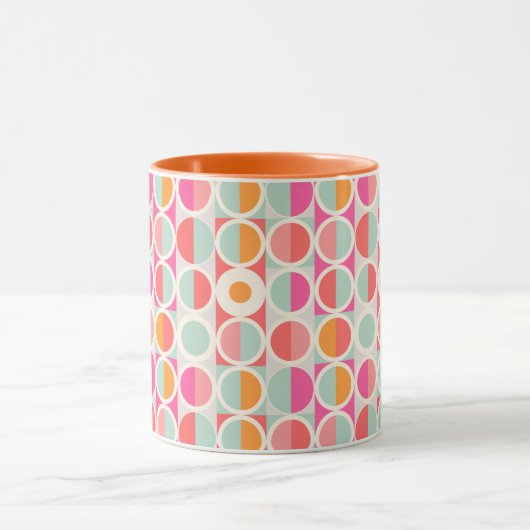 Drehkreuz-Muster in heiß rosa Retro Tasse (Zentrum)