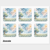 Drehkreuz/Tageszeitung Quadratischer Aufkleber (Blatt)