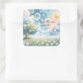 Drehkreuz/Tageszeitung Quadratischer Aufkleber (Tasche)