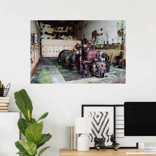 Drehmaschine Poster (Heimbüro)