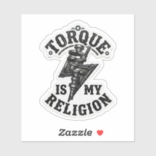 Drehmoment ist meine Religion Biker Aufkleber