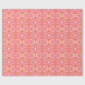 Drehmuster in Rosa, Orange und Creme Geschenkpapier (Flach)