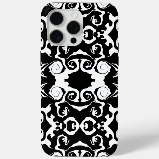 Drehmuster in Schwarz/Weiß Case-Mate iPhone Hülle (Rückseite)