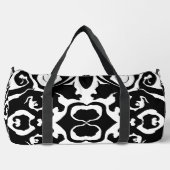 Drehmuster in Schwarz/Weiß Duffle Bag (Vorderseite)