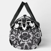 Drehmuster in Schwarz/Weiß Duffle Bag (Rechts)